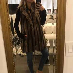 Vintage beaver fur vest